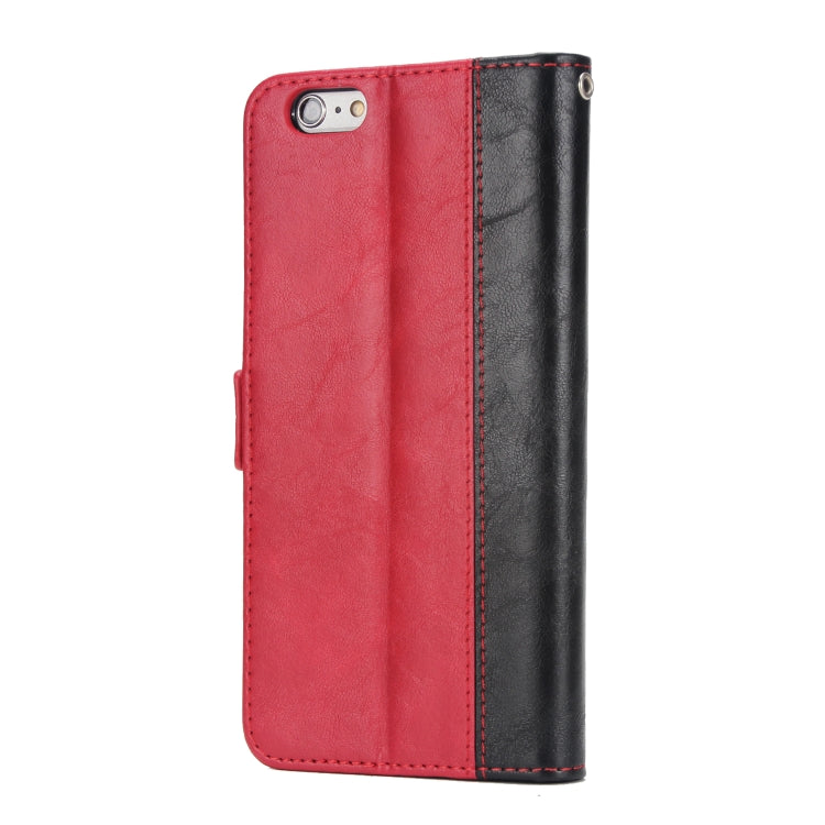 For iPhone 6s & 6 Retro Texture Contrast Color Splicing Horizontal Flip TPU + PU Leather Case with Card Slots & Holder & Wallet