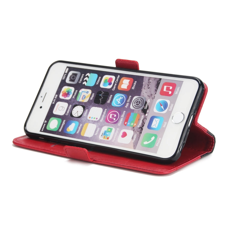 For iPhone 6s & 6 Retro Texture Contrast Color Splicing Horizontal Flip TPU + PU Leather Case with Card Slots & Holder & Wallet