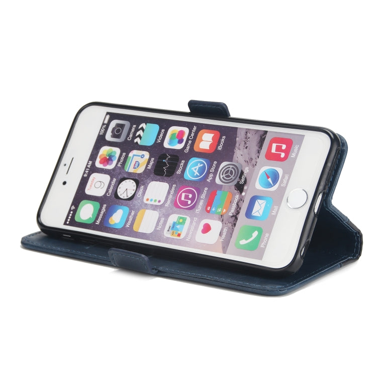 For iPhone 6s & 6 Retro Texture Contrast Color Splicing Horizontal Flip TPU + PU Leather Case with Card Slots & Holder & Wallet