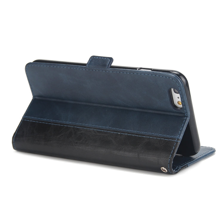 For iPhone 6s & 6 Retro Texture Contrast Color Splicing Horizontal Flip TPU + PU Leather Case with Card Slots & Holder & Wallet