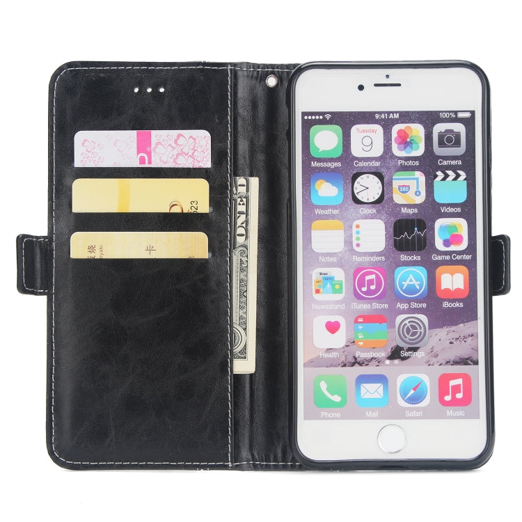 For iPhone 6s Plus & 6 Plus Retro Texture Contrast Color Splicing Horizontal Flip TPU + PU Leather Case with Card Slots & Holder & Wallet
