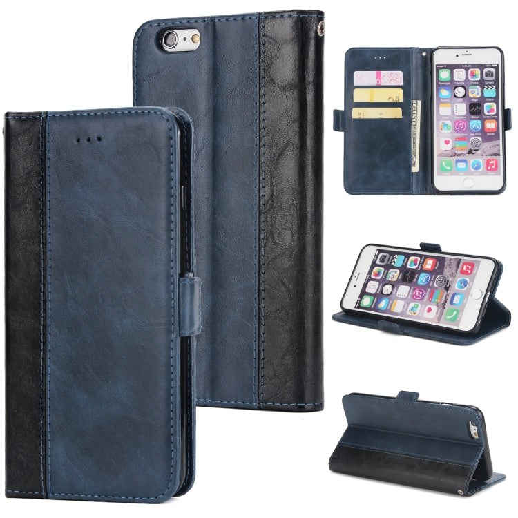 For iPhone 6s Plus & 6 Plus Retro Texture Contrast Color Splicing Horizontal Flip TPU + PU Leather Case with Card Slots & Holder & Wallet