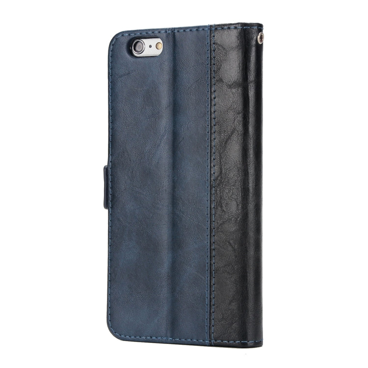 For iPhone 6s Plus & 6 Plus Retro Texture Contrast Color Splicing Horizontal Flip TPU + PU Leather Case with Card Slots & Holder & Wallet