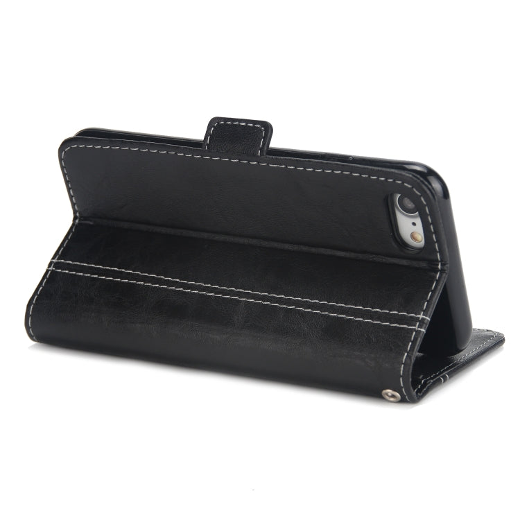 For iPhone SE 2020 & 8 & 7 Retro Texture Contrast Color Splicing Horizontal Flip TPU + PU Leather Case with Card Slots & Holder & Wallet