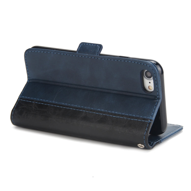 For iPhone SE 2020 & 8 & 7 Retro Texture Contrast Color Splicing Horizontal Flip TPU + PU Leather Case with Card Slots & Holder & Wallet