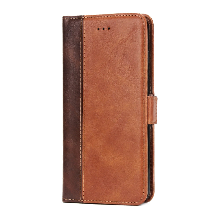 For iPhone SE 2020 & 8 & 7 Retro Texture Contrast Color Splicing Horizontal Flip TPU + PU Leather Case with Card Slots & Holder & Wallet