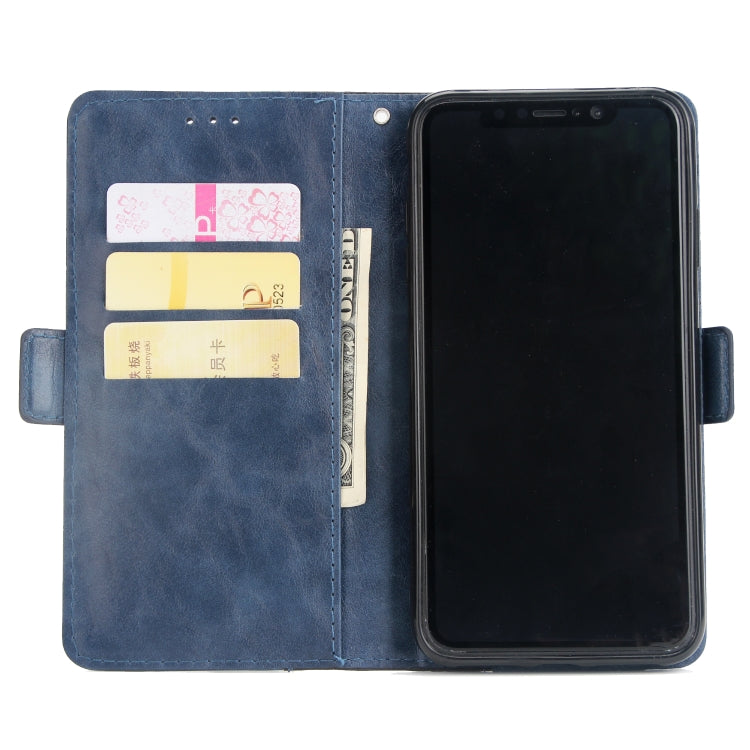 For iPhone X / XS Retro Texture Contrast Color Splicing Horizontal Flip TPU + PU Leather Case with Card Slots & Holder & Wallet