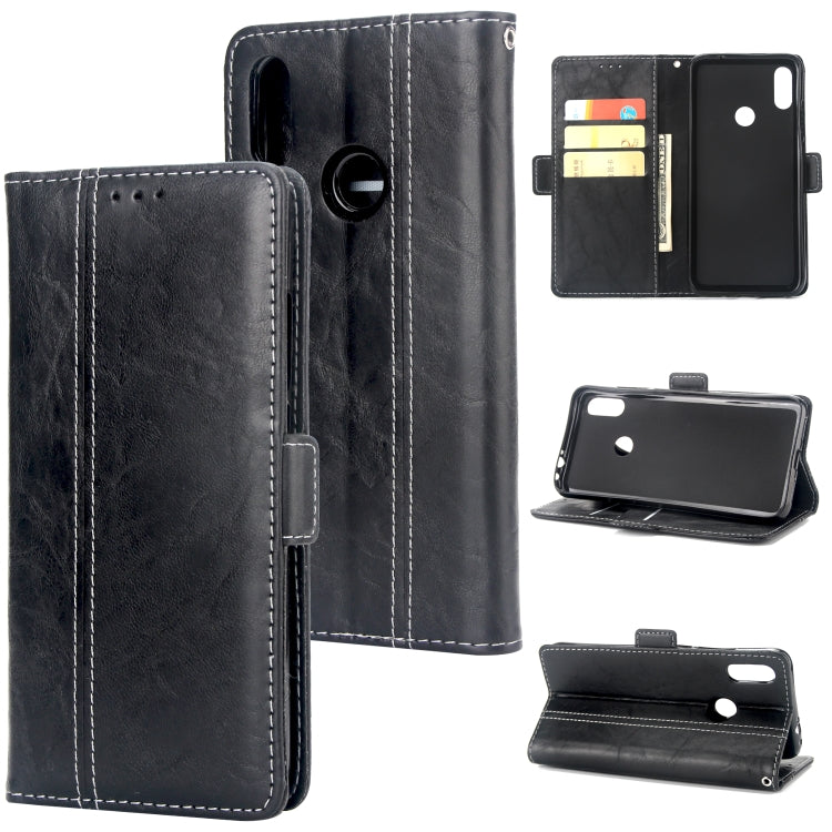 For Xiaomi Redmi Note 7 Retro Texture Contrast Color Splicing Horizontal Flip TPU + PU Leather Case with Card Slots & Holder & Wallet