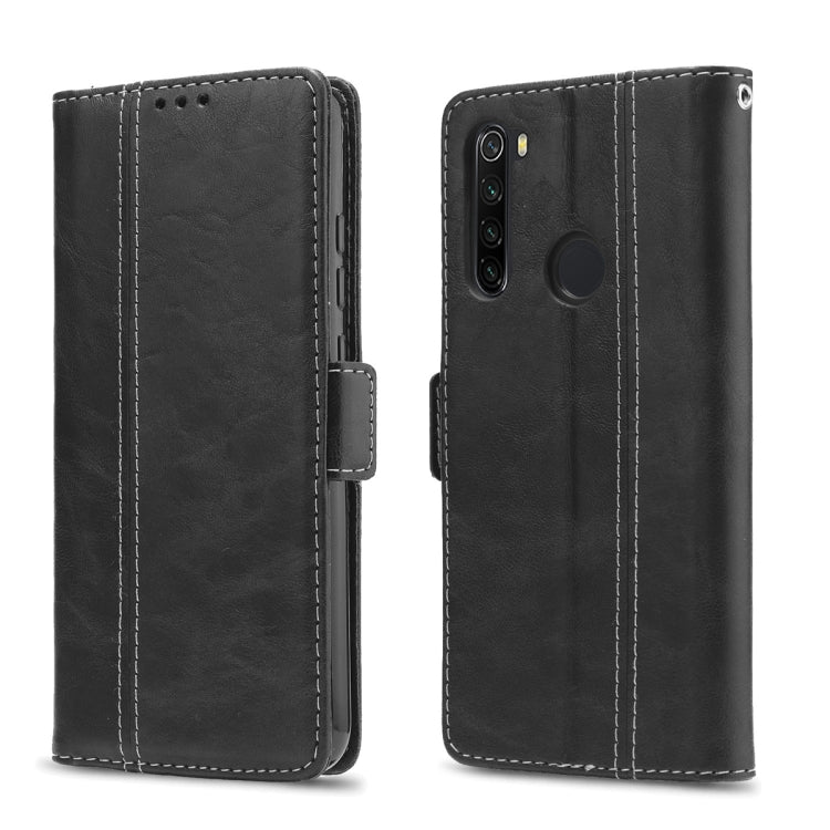 For Xiaomi Redmi Note 8 Retro Texture Contrast Color Splicing Horizontal Flip TPU + PU Leather Case with Card Slots & Holder & Wallet