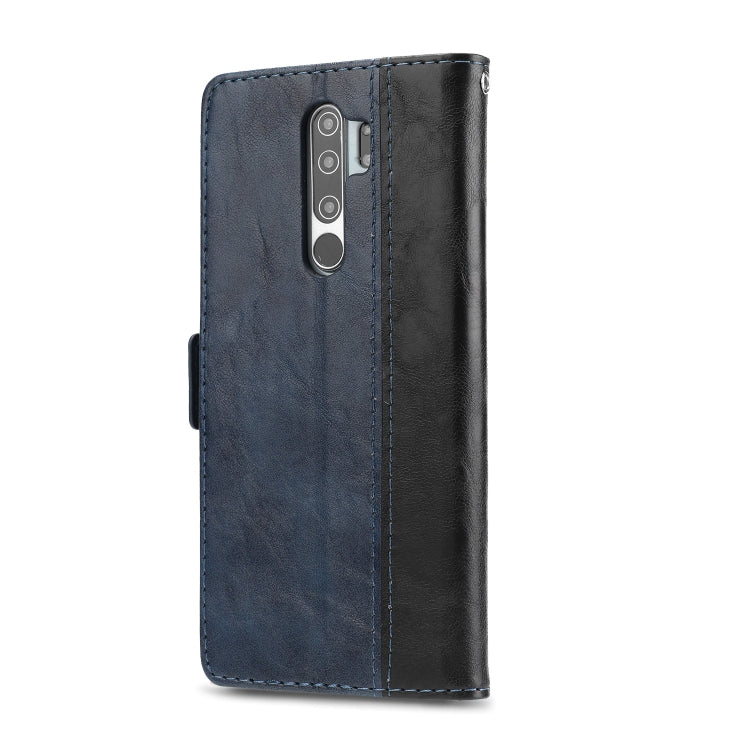 For Xiaomi Redmi Note 8 Pro Retro Texture Contrast Color Splicing Horizontal Flip TPU + PU Leather Case with Card Slots & Holder & Wallet
