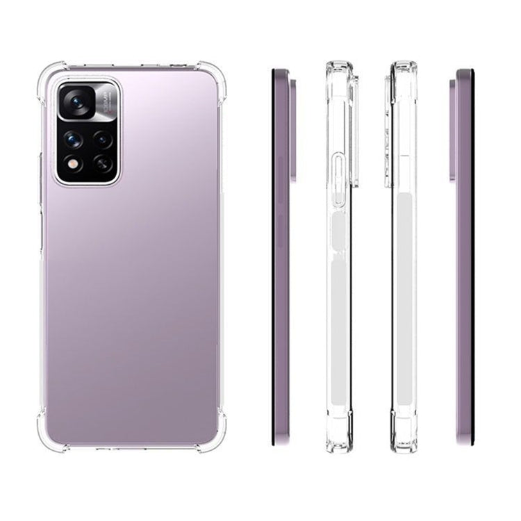 For Xiaomi Redmi Note 11 Pro Shockproof Non-slip Thickening TPU Phone Case(Transparent)
