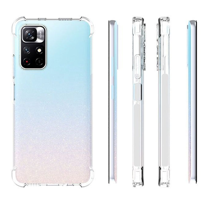 For Xiaomi Redmi Note 11S 5G Shockproof Non-slip Thickening TPU Phone Case(Transparent)