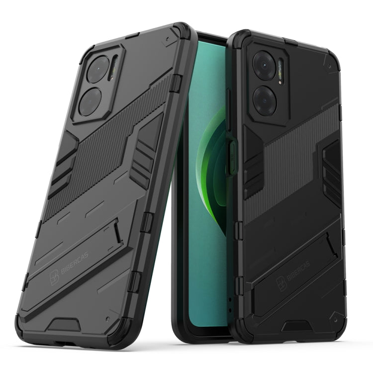 For Xiaomi Redmi Note 11E 5G China Punk Armor 2 in 1 PC + TPU Shockproof Phone Case with Invisible Holder