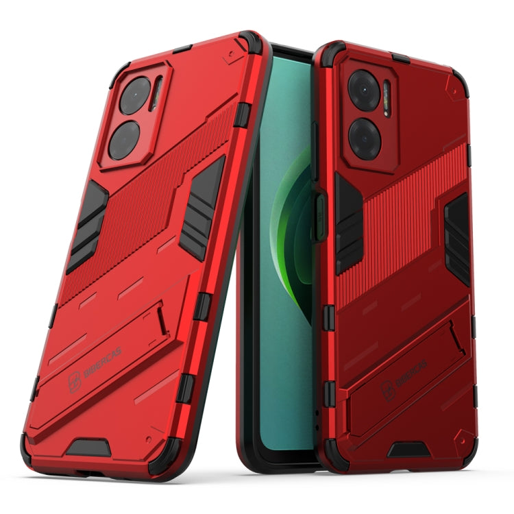 For Xiaomi Redmi Note 11E 5G China Punk Armor 2 in 1 PC + TPU Shockproof Phone Case with Invisible Holder