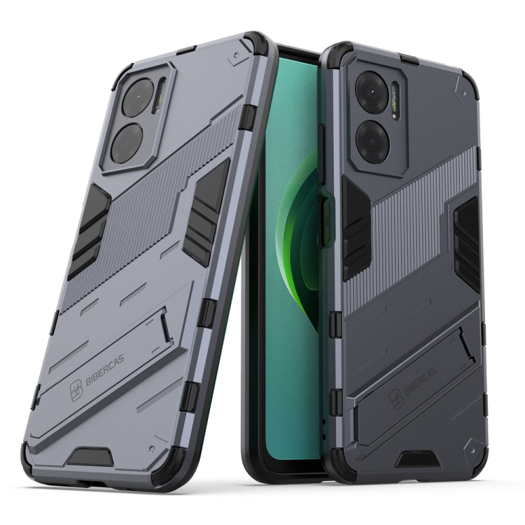 For Xiaomi Redmi Note 11E 5G China Punk Armor 2 in 1 PC + TPU Shockproof Phone Case with Invisible Holder