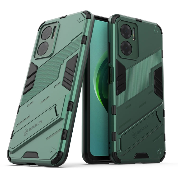 For Xiaomi Redmi Note 11E 5G China Punk Armor 2 in 1 PC + TPU Shockproof Phone Case with Invisible Holder