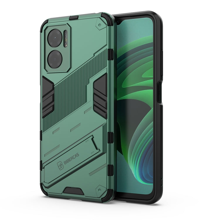 For Xiaomi Redmi Note 11E 5G China Punk Armor 2 in 1 PC + TPU Shockproof Phone Case with Invisible Holder