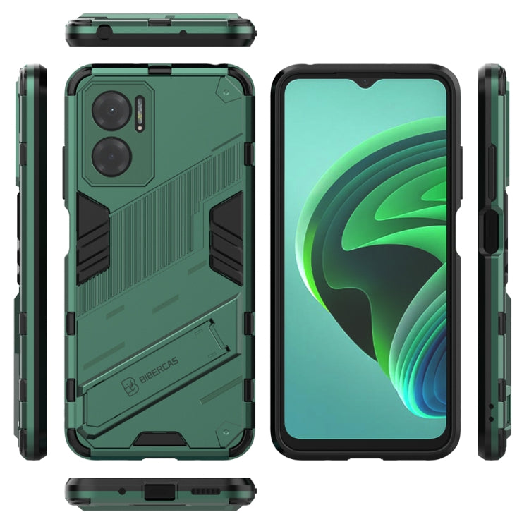 For Xiaomi Redmi Note 11E 5G China Punk Armor 2 in 1 PC + TPU Shockproof Phone Case with Invisible Holder