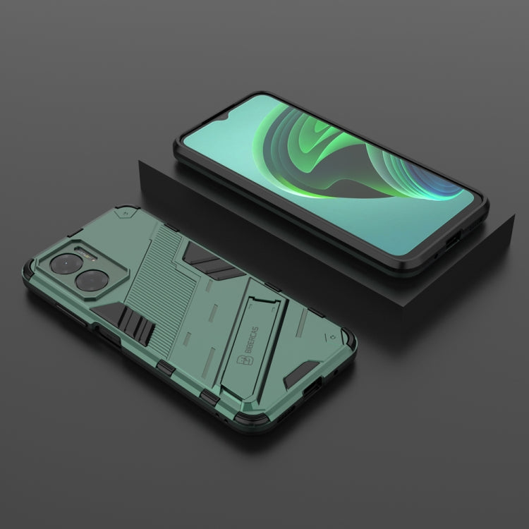 For Xiaomi Redmi Note 11E 5G China Punk Armor 2 in 1 PC + TPU Shockproof Phone Case with Invisible Holder