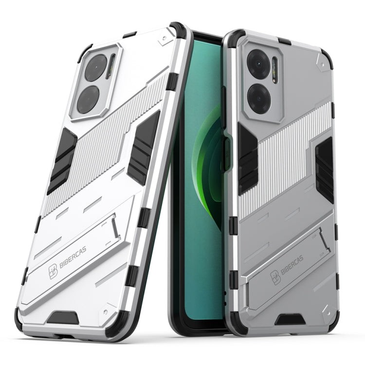 For Xiaomi Redmi Note 11E 5G China Punk Armor 2 in 1 PC + TPU Shockproof Phone Case with Invisible Holder