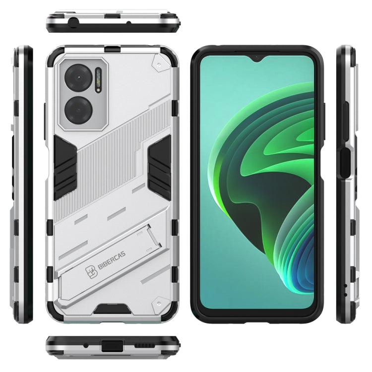 For Xiaomi Redmi Note 11E 5G China Punk Armor 2 in 1 PC + TPU Shockproof Phone Case with Invisible Holder