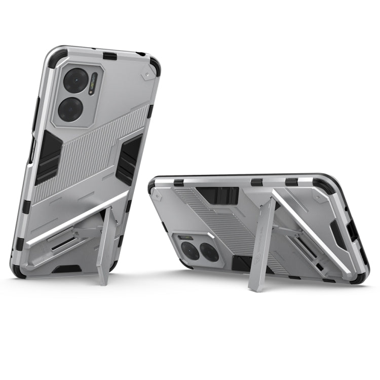 For Xiaomi Redmi Note 11E 5G China Punk Armor 2 in 1 PC + TPU Shockproof Phone Case with Invisible Holder
