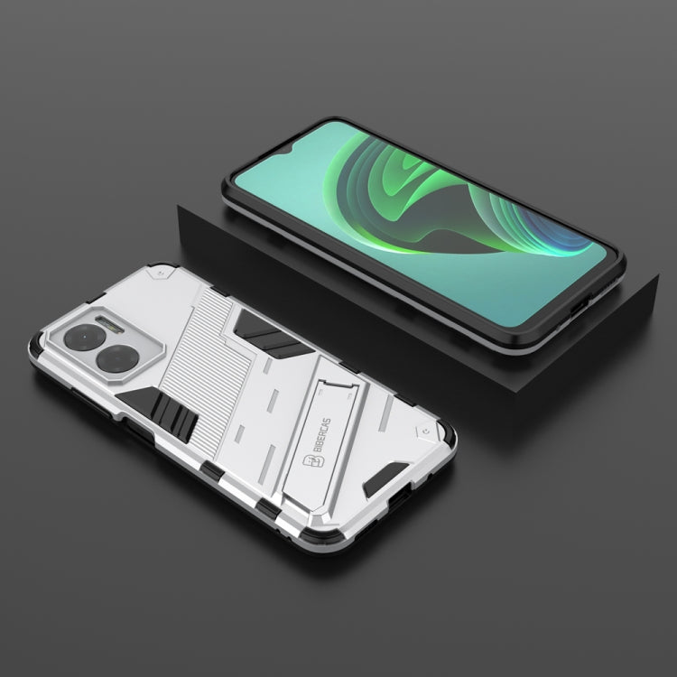 For Xiaomi Redmi Note 11E 5G China Punk Armor 2 in 1 PC + TPU Shockproof Phone Case with Invisible Holder