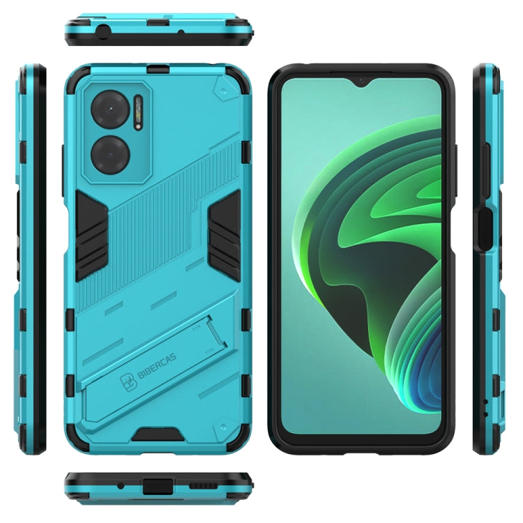 For Xiaomi Redmi Note 11E 5G China Punk Armor 2 in 1 PC + TPU Shockproof Phone Case with Invisible Holder