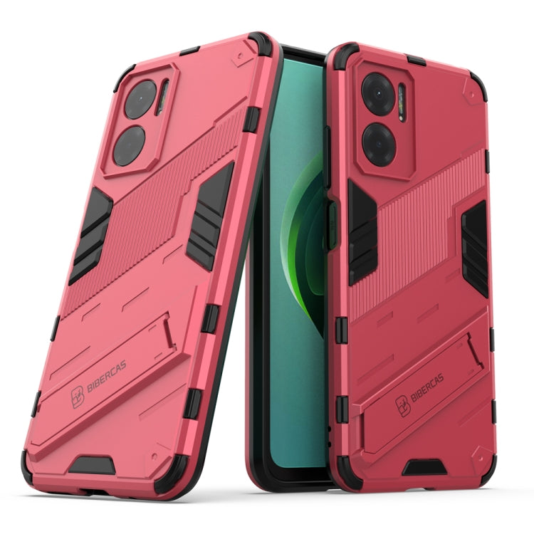For Xiaomi Redmi Note 11E 5G China Punk Armor 2 in 1 PC + TPU Shockproof Phone Case with Invisible Holder