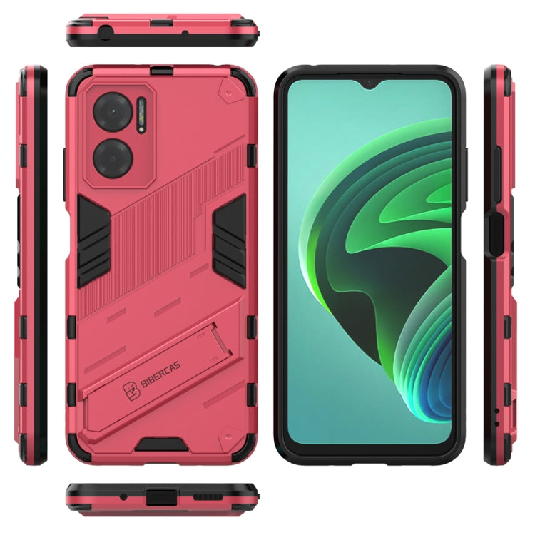 For Xiaomi Redmi Note 11E 5G China Punk Armor 2 in 1 PC + TPU Shockproof Phone Case with Invisible Holder