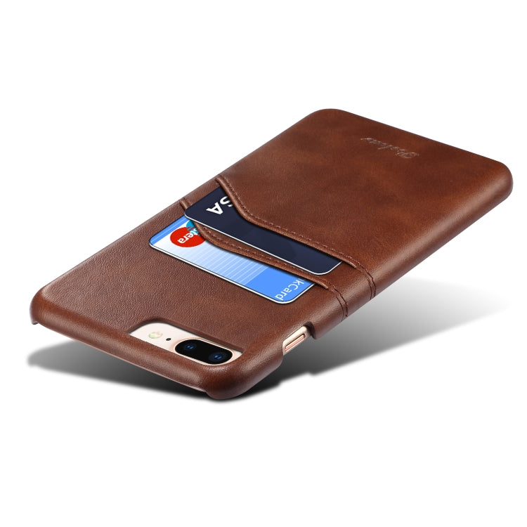 For iPhone 8 Plus & 7 Plus peelcas Shockproof TPU + PU Protective Case with Card Slots