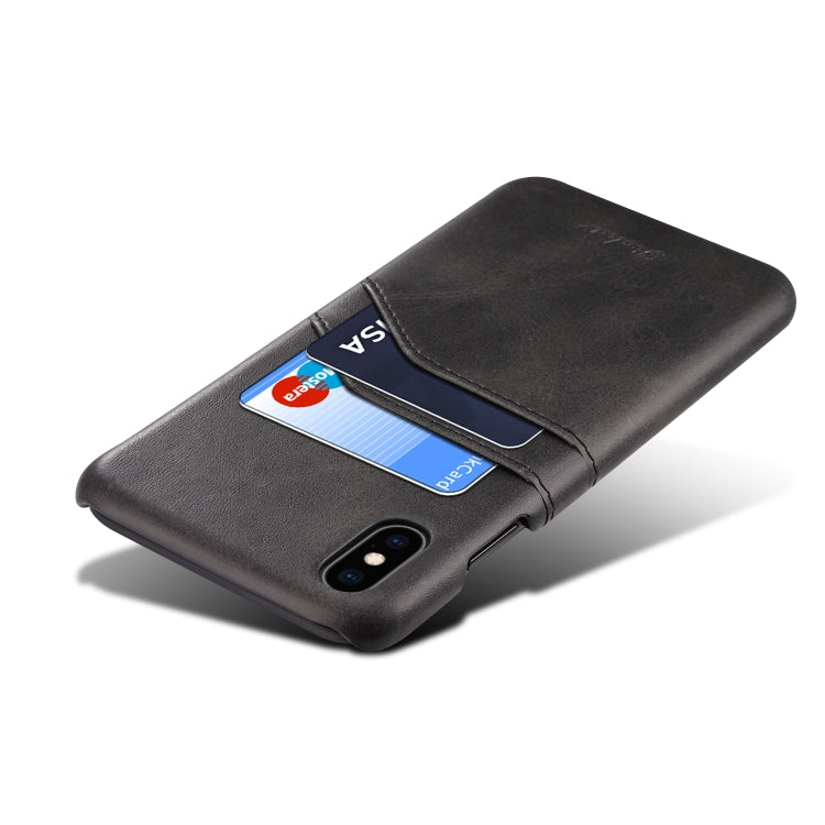 For iPhone XR peelcas Shockproof TPU + PU Protective Case with Card Slots