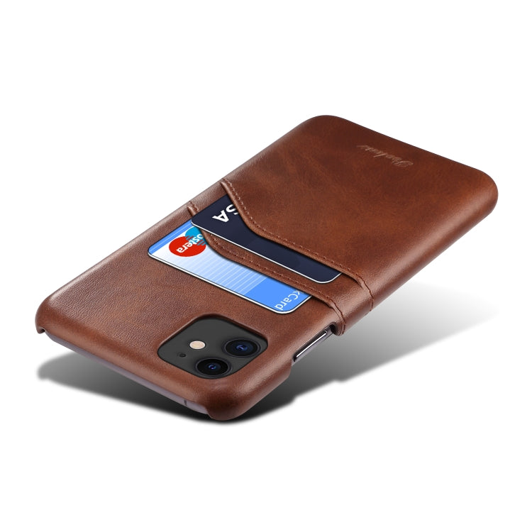 For iPhone 11 peelcas Shockproof TPU + PU Protective Case with Card Slots