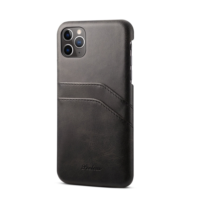 For iPhone 11 Pro Max peelcas Shockproof TPU + PU Protective Case with Card Slots