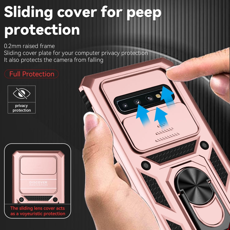 For Samsung Galaxy S10+ Sliding Camshield Holder Phone Case