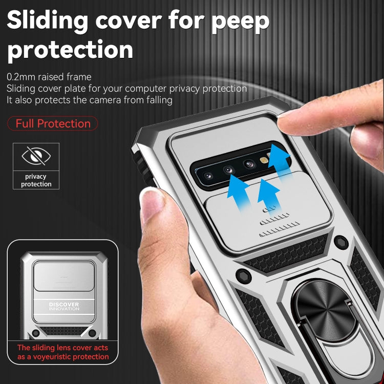 For Samsung Galaxy S10+ Sliding Camshield Holder Phone Case