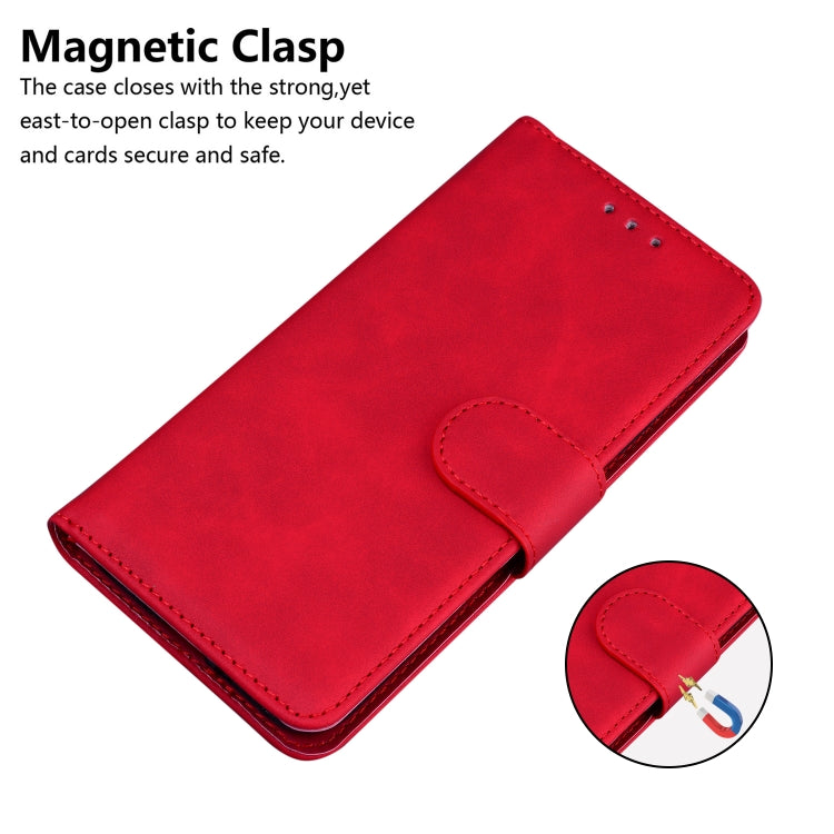 For Sony Xperia 10 Plus Skin Feel Pure Color Flip Leather Phone Case