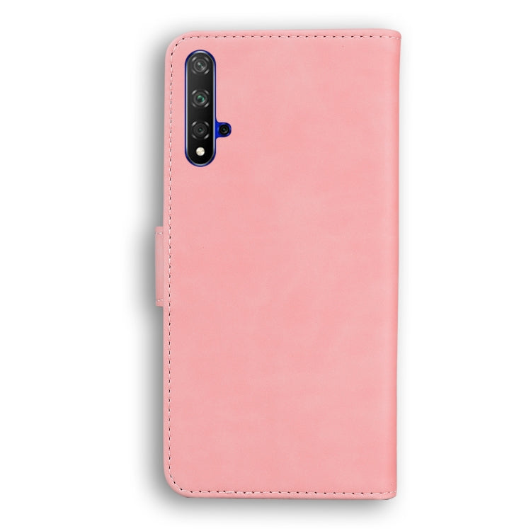 For Huawei nova 5T / Honor 20 Skin Feel Pure Color Flip Leather Phone Case
