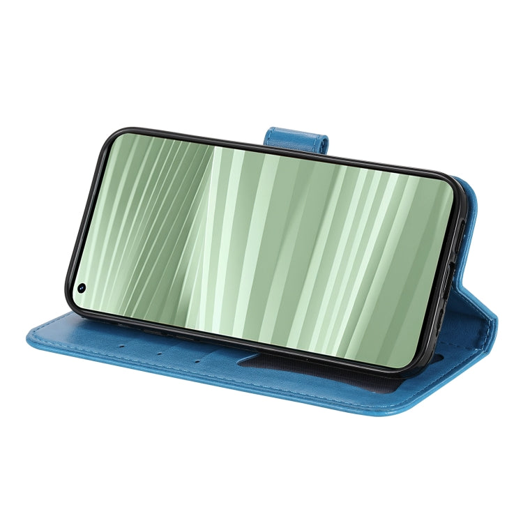 For OPPO Realme GT2 Pro 7-petal Flowers Embossing Pattern Horizontal Flip Leather Case