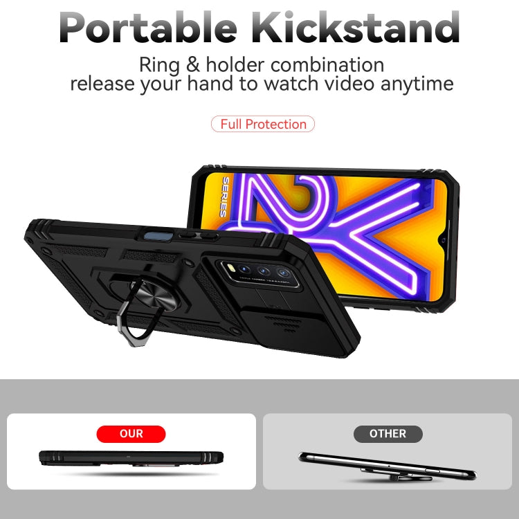 For vivo Y20 Sliding Camshield Holder Phone Case