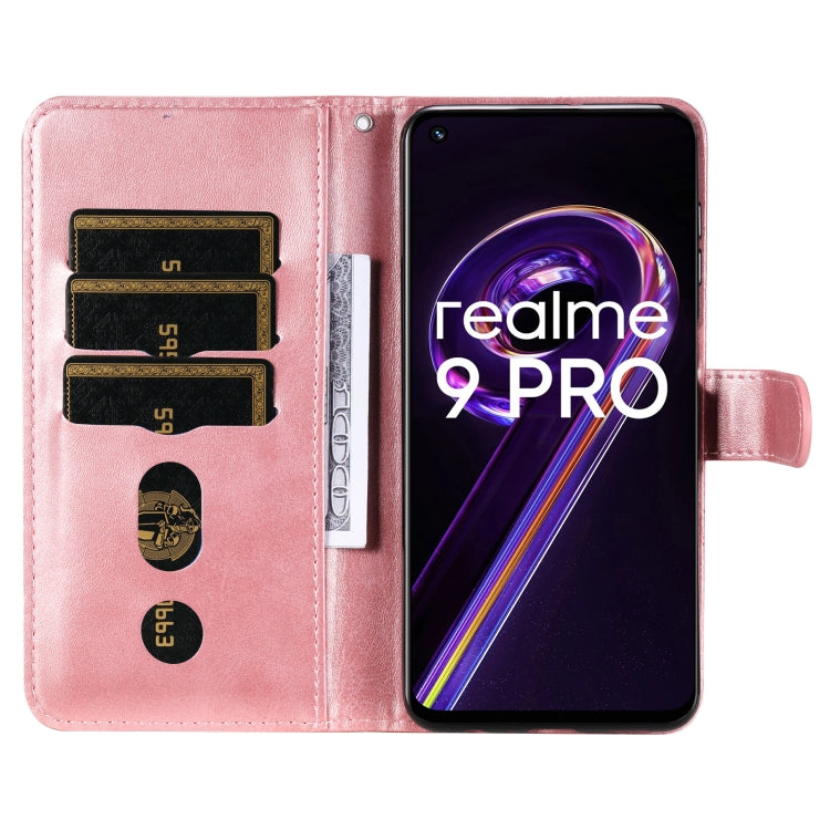 For OPPO Realme 9 Pro/Realme V25 Fashion Calf Texture Zipper Horizontal Flip Leather Case