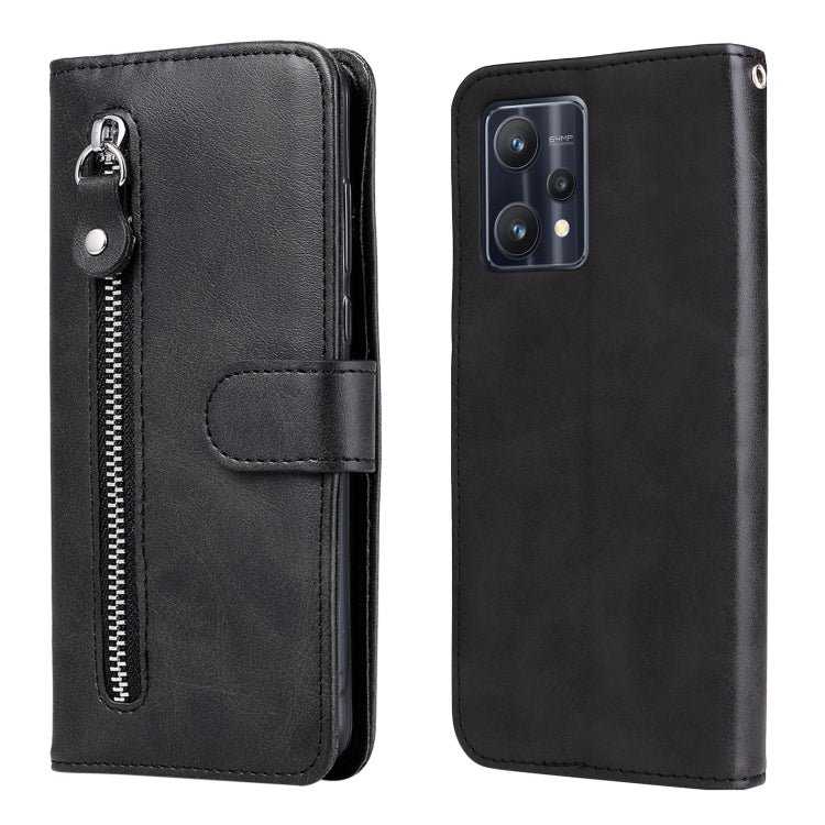 For OPPO Realme 9 Pro/Realme V25 Fashion Calf Texture Zipper Horizontal Flip Leather Case