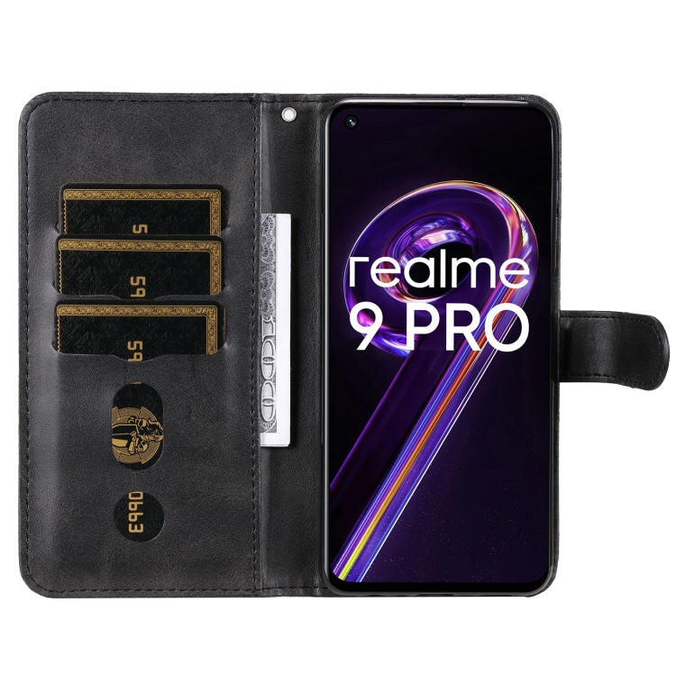 For OPPO Realme 9 Pro/Realme V25 Fashion Calf Texture Zipper Horizontal Flip Leather Case