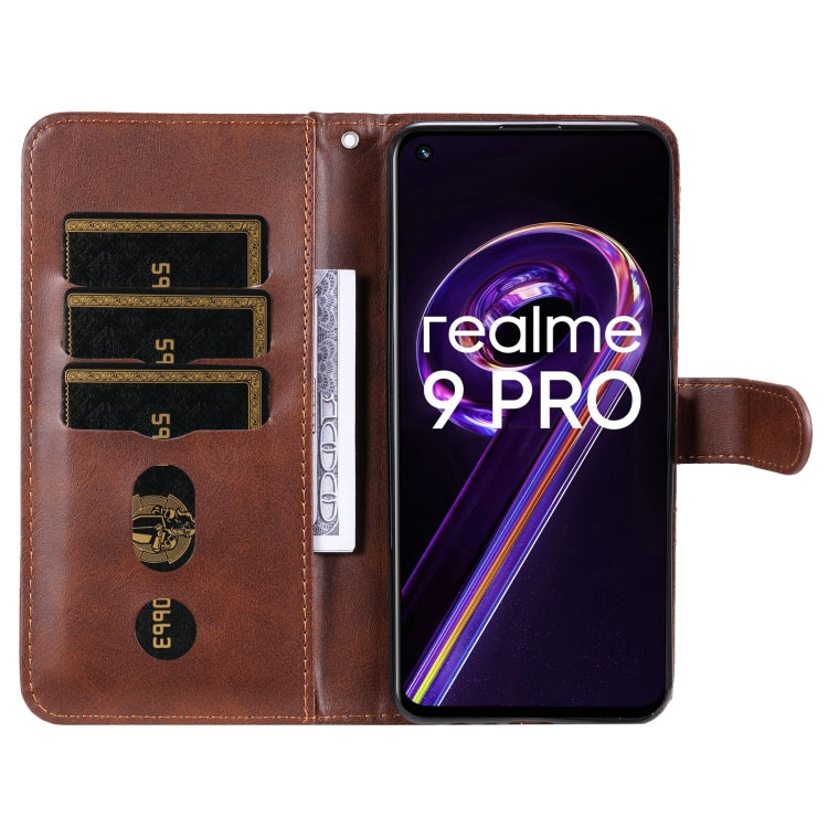 For OPPO Realme 9 Pro/Realme V25 Fashion Calf Texture Zipper Horizontal Flip Leather Case