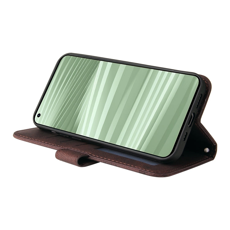 For OPPO Realme GT2 Pro Skin Feel Life Tree Metal Button Horizontal Flip Leather Case