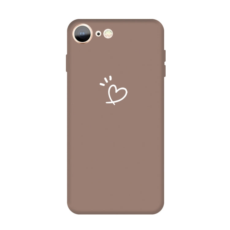 For iPhone SE 2022 / SE 2020 / 8 / 7 Three Dots Love-heart Pattern Colorful Frosted TPU Phone Protective Case