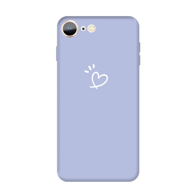 For iPhone SE 2022 / SE 2020 / 8 / 7 Three Dots Love-heart Pattern Colorful Frosted TPU Phone Protective Case