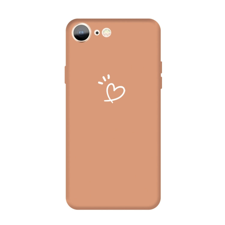 For iPhone SE 2022 / SE 2020 / 8 / 7 Three Dots Love-heart Pattern Colorful Frosted TPU Phone Protective Case