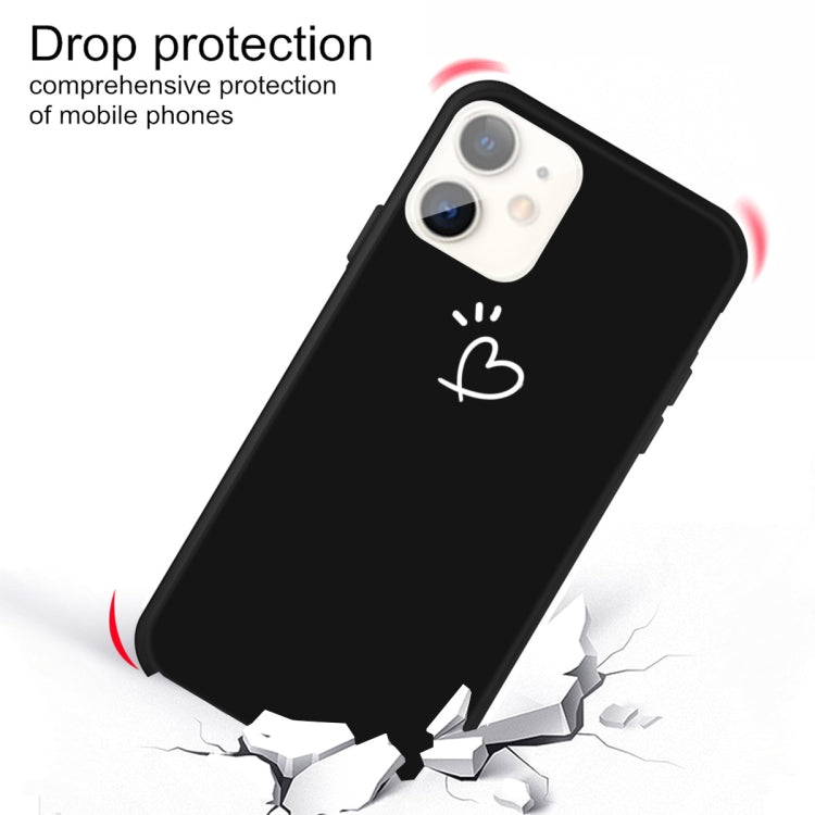 For iPhone 11 Three Dots Love-heart Pattern Colorful Frosted TPU Phone Protective Case