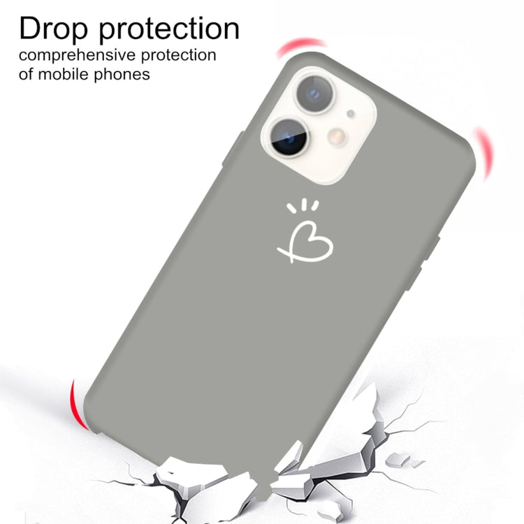 For iPhone 11 Three Dots Love-heart Pattern Colorful Frosted TPU Phone Protective Case